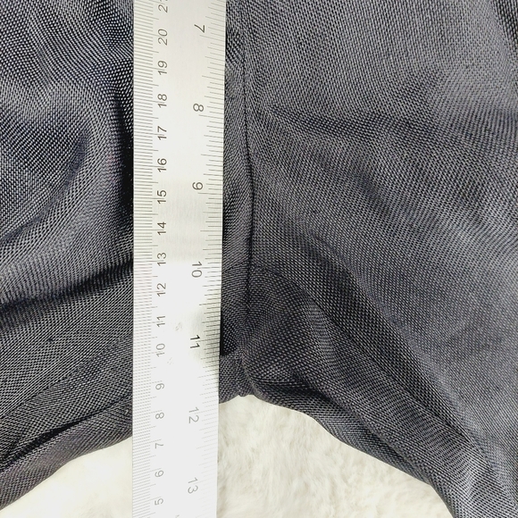 New Jones New York Slim Fit Black Pockets Linen Blend Career Capri Pants P6208 - Picture 6 of 9